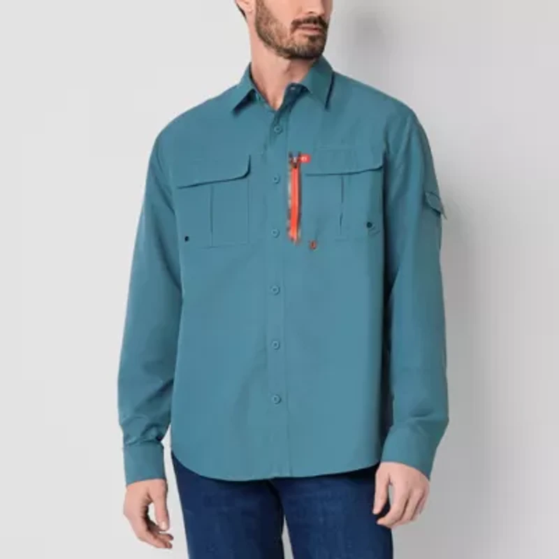 American Outdoorsman Mens Long Sleeve Regular Fit Button-Down Shirt