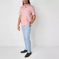 J. Ferrar Ultra Comfort Mens Short Sleeve Camp Shirt