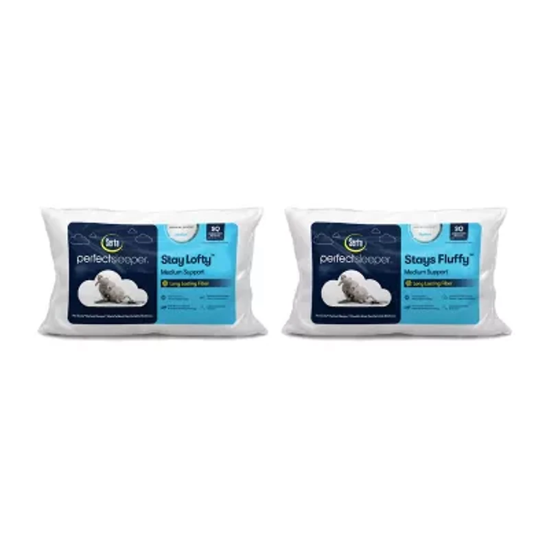 Serta PerfectSleeper Stays Fluffy Medium Support Pillow