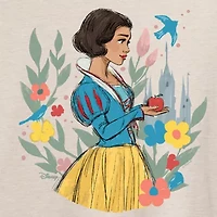 Snow White Tee Womens Crew Neck Short Sleeve Oversized Juniors Graphic T-Shirt