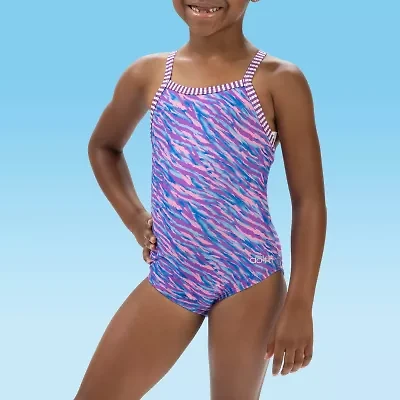 Dolfin Toddler Girls Easy-on + Easy-off Animal One Piece Swimsuit