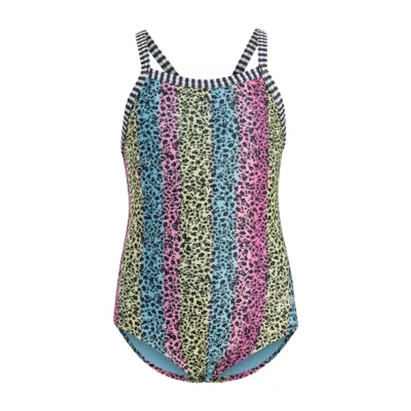 Dolfin Toddler Girls Easy-on + Easy-off One Piece Swimsuit