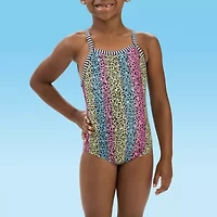 Dolfin Toddler Girls Easy-on + Easy-off One Piece Swimsuit