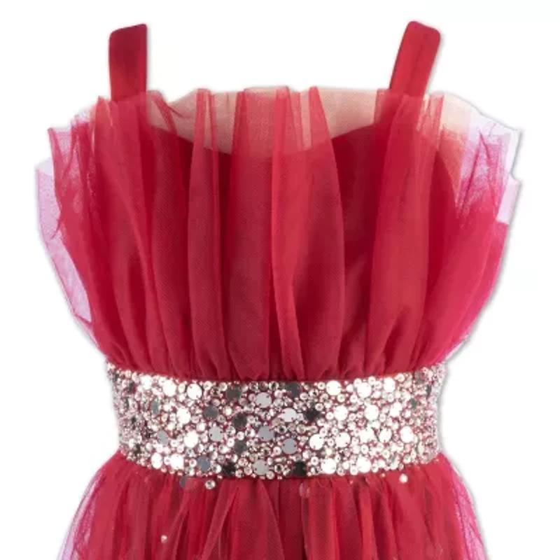 Speechless Big Kid Girls Embellished Sleeveless Midi Party Dress