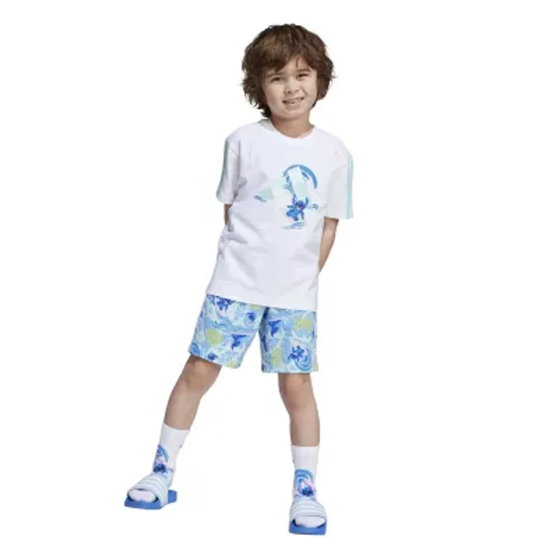 adidas x Disney Toddler & Little Boys 2-pc. Lilo Stitch Short Set