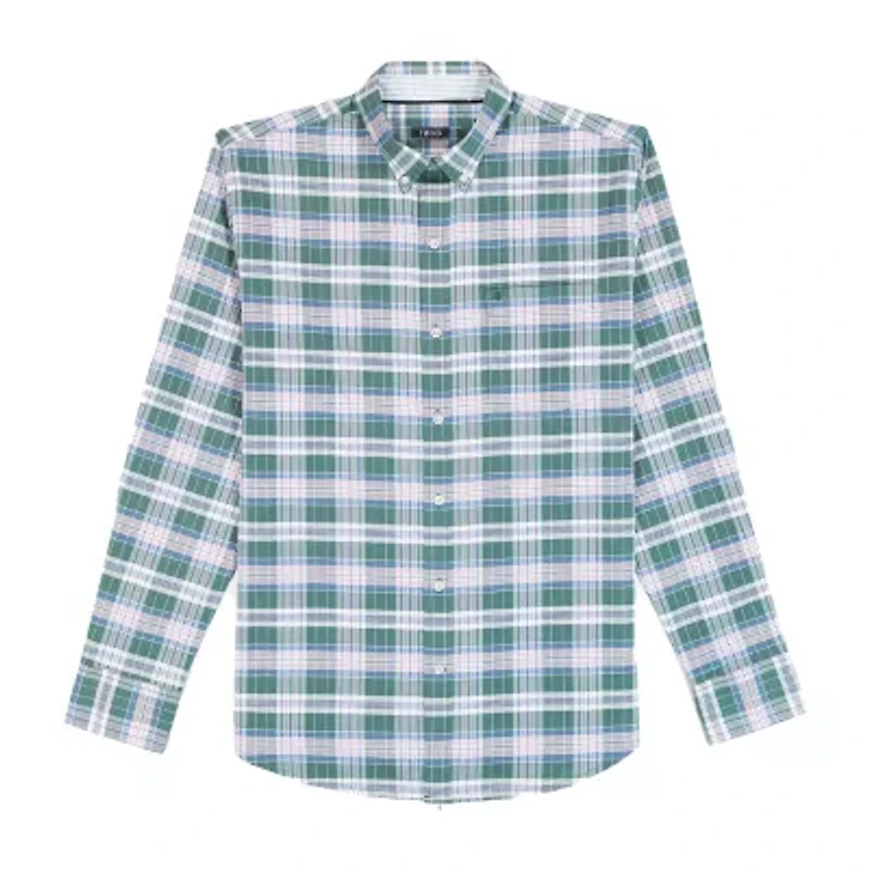 IZOD Oxford Mens Long Sleeve Classic Fit Big and Tall Button-Down Shirt