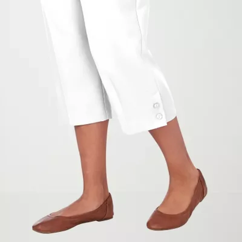Alfred Dunner Classics Womens Straight Capri Pant