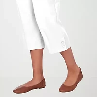 Alfred Dunner Classics Womens Straight Capri Pant