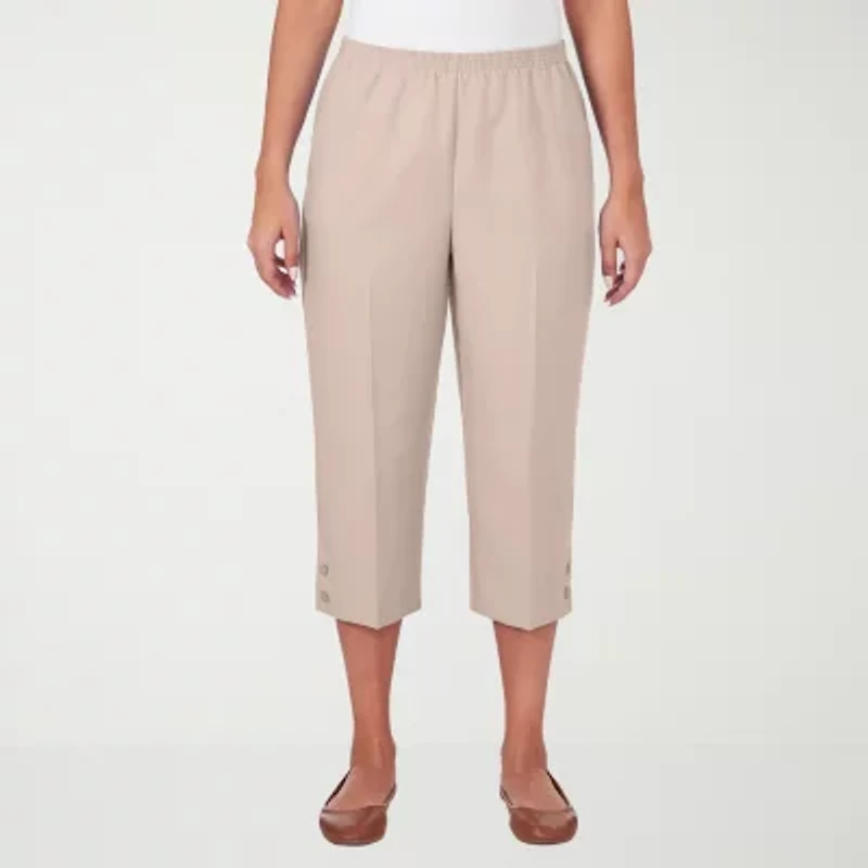 Alfred Dunner Classics Womens Straight Capri Pant