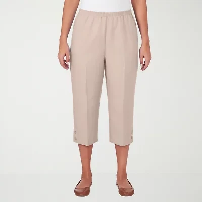 Alfred Dunner Classics Womens Straight Capri Pant