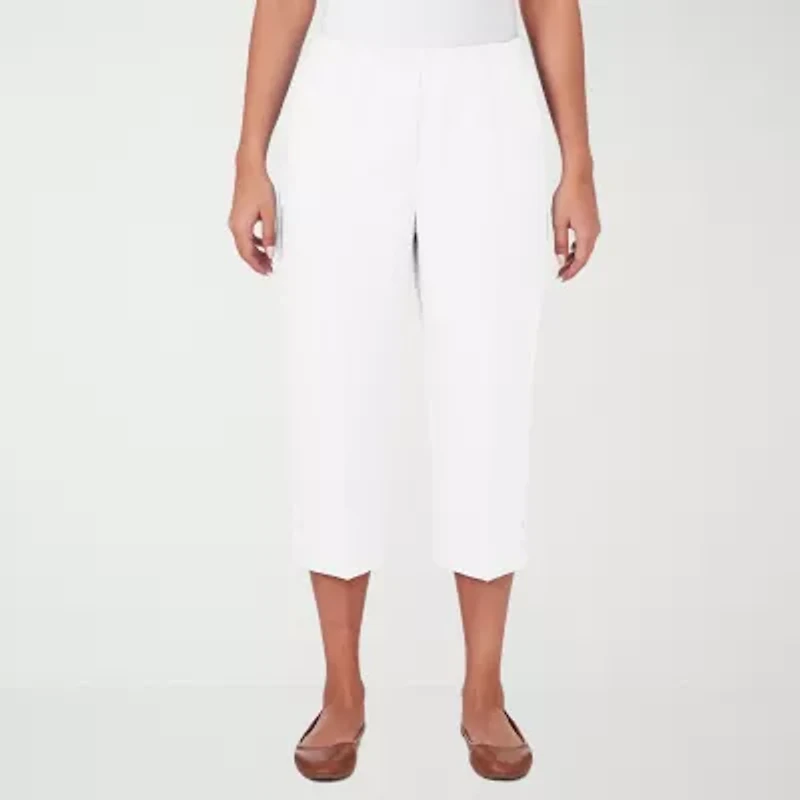 Alfred Dunner Classics Womens Straight Capri Pant