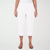 Alfred Dunner Classics Womens Straight Capri Pant
