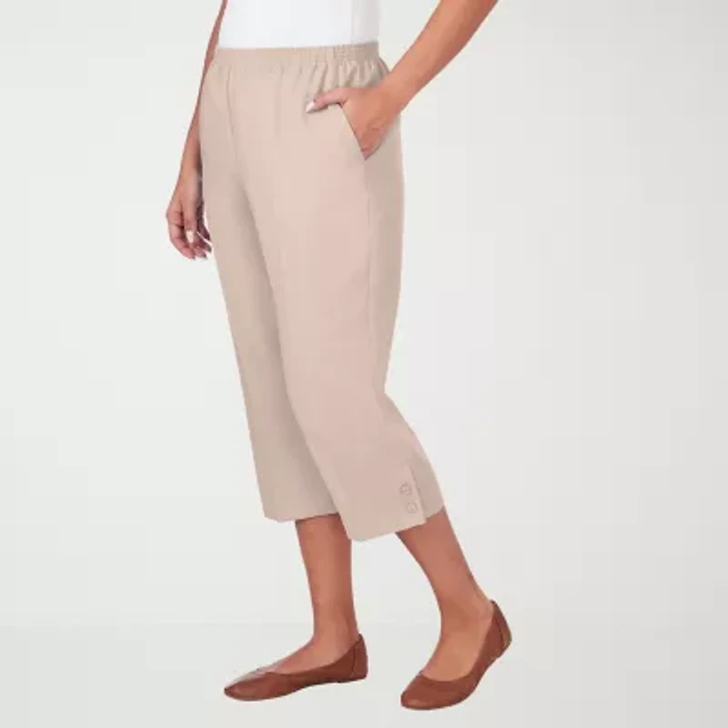Alfred Dunner Classics Womens Straight Capri Pant