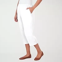 Alfred Dunner Classics Womens Straight Capri Pant