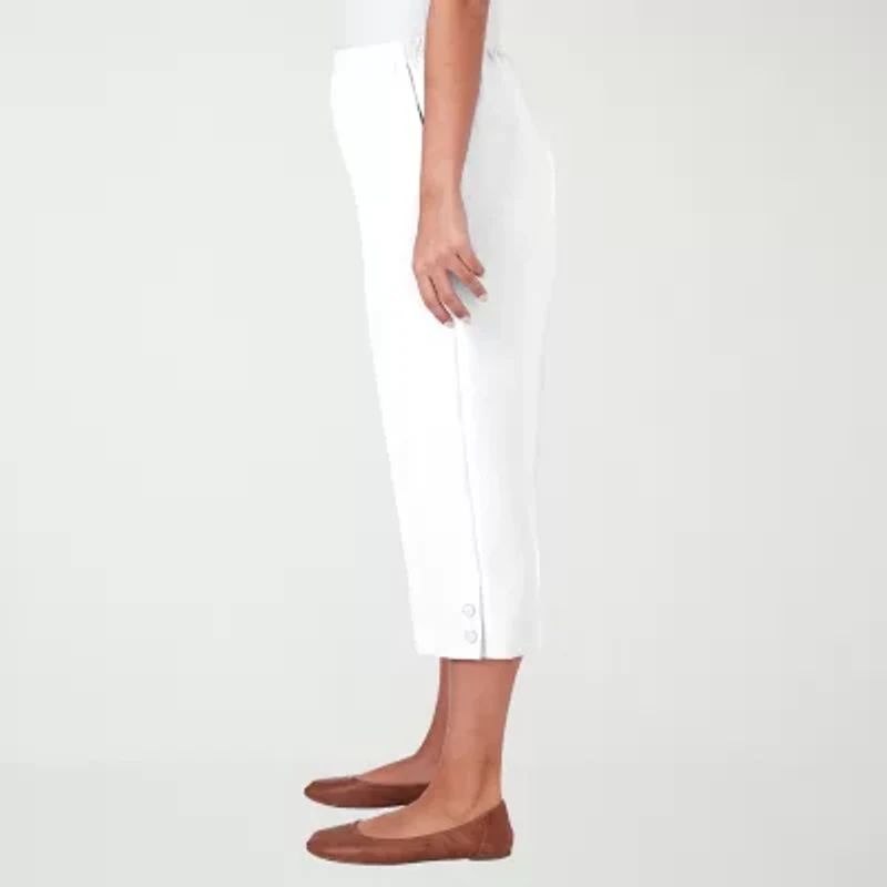 Alfred Dunner Classics Womens Straight Capri Pant