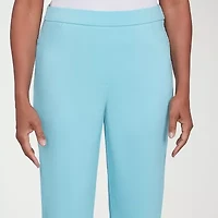 Alfred Dunner Classics Womens Stretch Fabric Slim Mid Rise Capri Pant