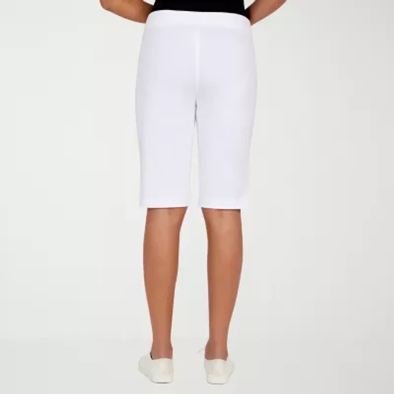 Alfred Dunner Classics Womens 14" Mid Rise Stretch Fabric Bermuda Short