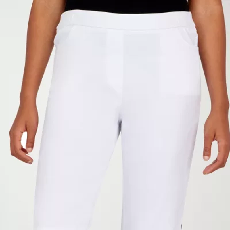 Alfred Dunner Classics Womens 14" Mid Rise Stretch Fabric Bermuda Short