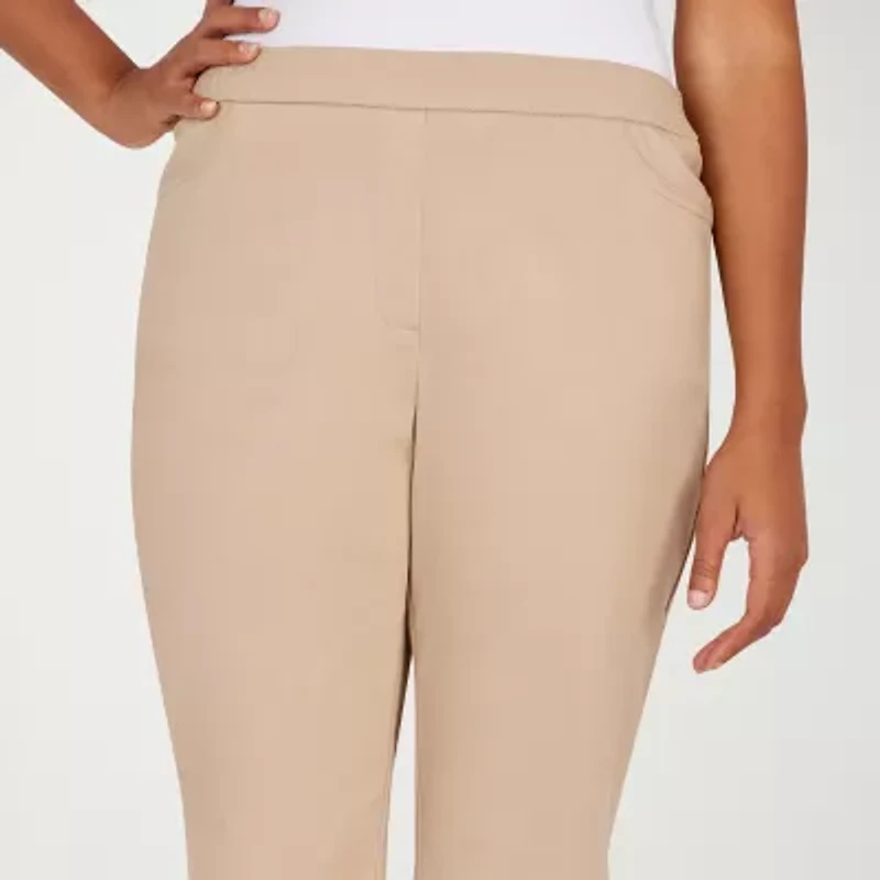 Alfred Dunner Classics Womens 14" Mid Rise Stretch Fabric Bermuda Short
