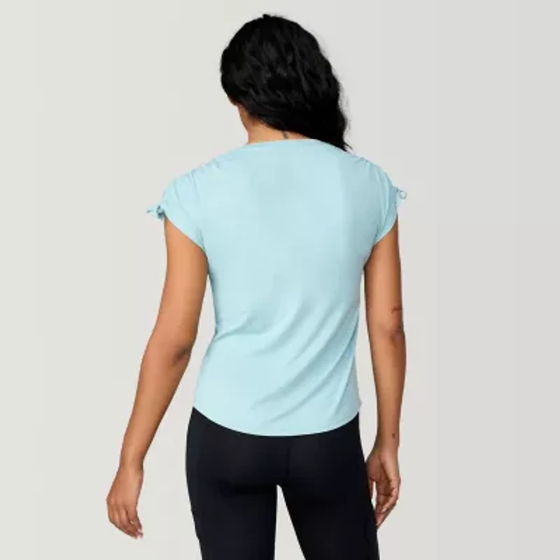 Free Country Womens Crew Neck Short Sleeve Stretch Fabric Active T-Shirt