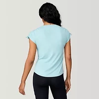 Free Country Womens Crew Neck Short Sleeve Stretch Fabric Active T-Shirt
