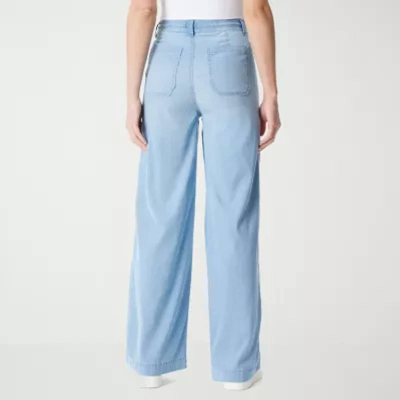 Gloria Vanderbilt Womens Wide Leg High Rise Drawstring Pant