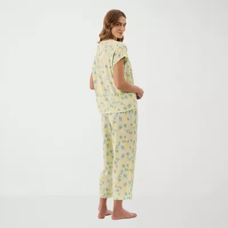 Martha Stewart Womens V-Neck Sleeveless 2-pc. Pajama Sets