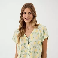 Martha Stewart Womens V-Neck Sleeveless 2-pc. Pajama Sets