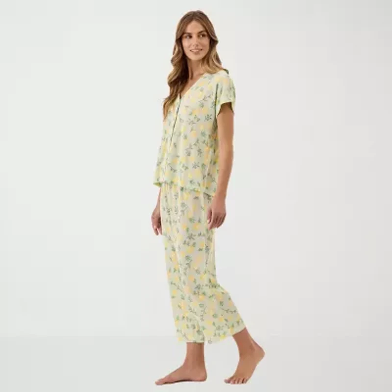 Martha Stewart Womens V-Neck Sleeveless 2-pc. Pajama Sets