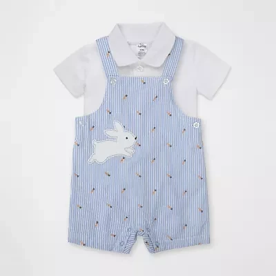 Baby Essentials Easter Boys 2-pc. Shortall Set