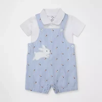 Baby Essentials Easter Boys 2-pc. Shortall Set