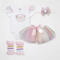 Baby Essentials First Easter Girls 4-pc. Skirt Set