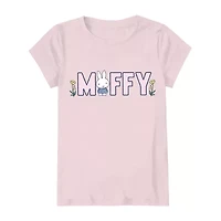 Miffy Girls Crew Neck Short Sleeve Graphic T-Shirt