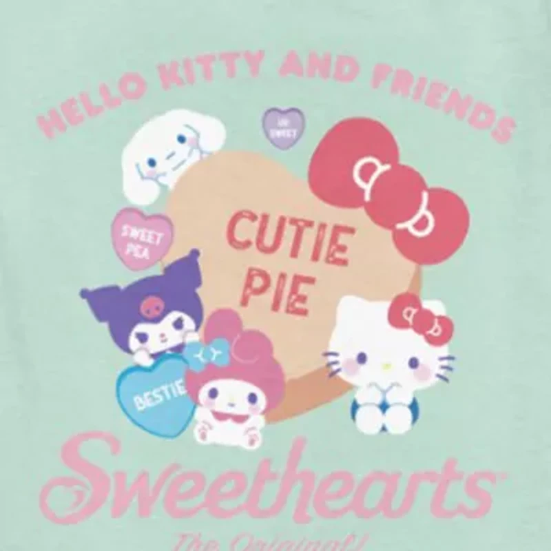 Little & Big Kid Girls Crew Neck Short Sleeve Hello Kitty Graphic T-Shirt