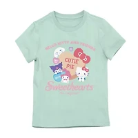 Little & Big Kid Girls Crew Neck Short Sleeve Hello Kitty Graphic T-Shirt