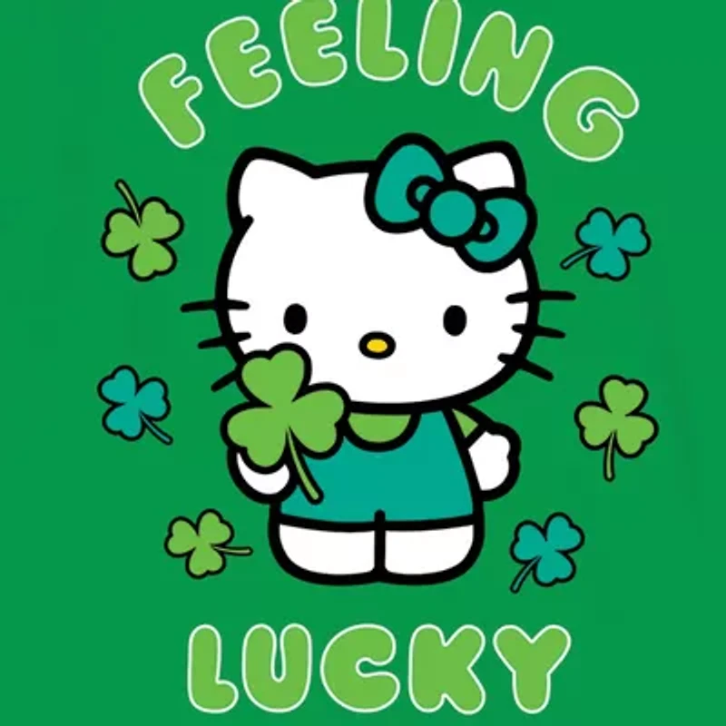 Little & Big Kid Girls Crew Neck Short Sleeve Regular Fit Hello Kitty Graphic T-Shirt