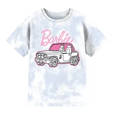 Little & Big Kid Girls Crew Neck Short Sleeve Regular Fit Barbie Graphic T-Shirt