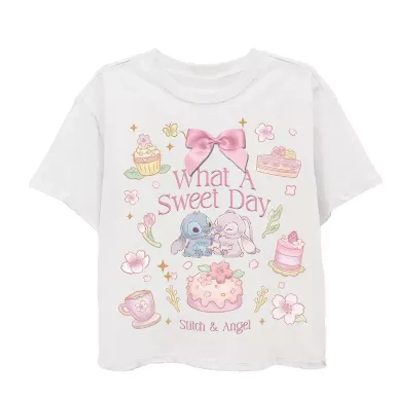 Little & Big Kid Girls Crew Neck Short Sleeve Regular Fit Graphic T-Shirt
