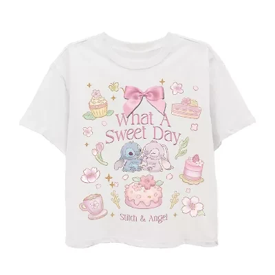 Little & Big Kid Girls Crew Neck Short Sleeve Regular Fit Graphic T-Shirt