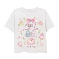 Little & Big Kid Girls Crew Neck Short Sleeve Regular Fit Graphic T-Shirt