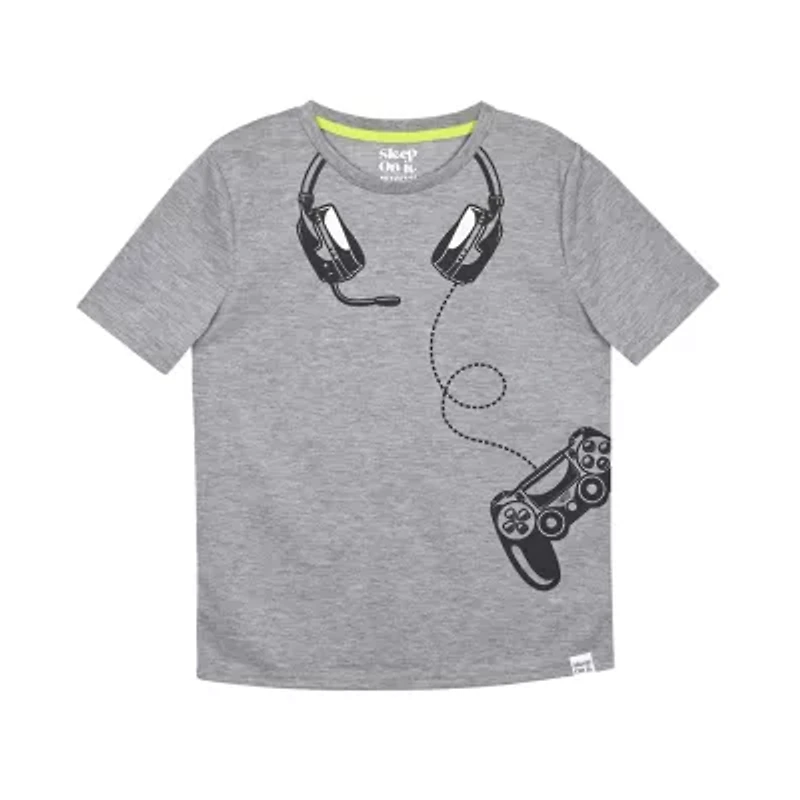 Sleep On It Little & Big Kid Boys Crew Neck Short Sleeve 3-pc. Pajama Set