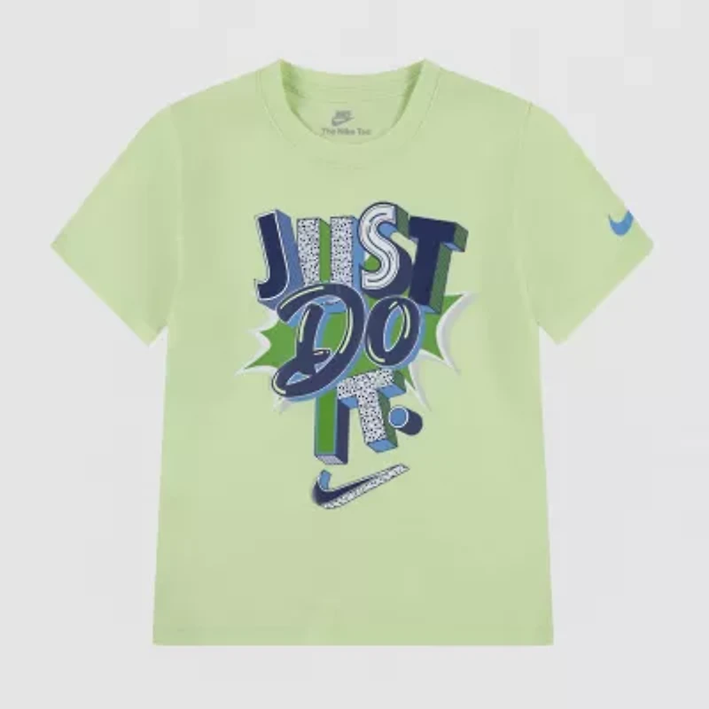 Nike Little Boys Crew Neck Short Sleeve Regular Fit Graphic T-Shirt