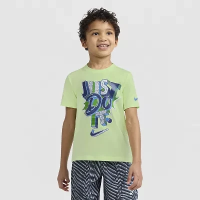 Nike Little Boys Crew Neck Short Sleeve Regular Fit Graphic T-Shirt