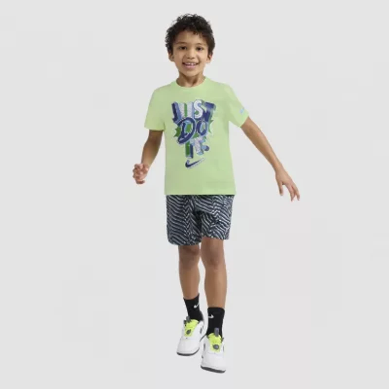 Nike Little Boys Crew Neck Short Sleeve Regular Fit Graphic T-Shirt