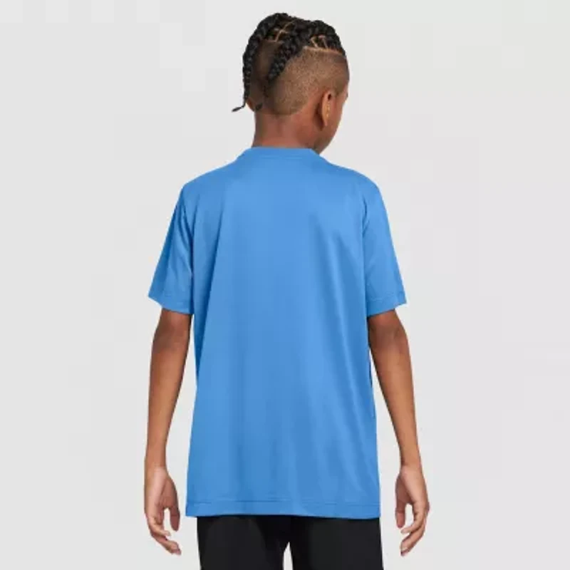 Nike Dri-Fit Swoosh Big Kid Unisex Crew Neck Short Sleeve Regular Fit Graphic T-Shirt