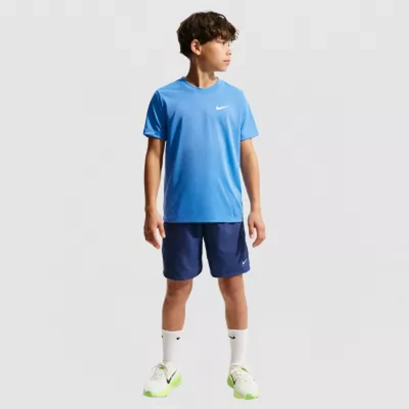 Nike Dri-Fit Swoosh Big Kid Unisex Crew Neck Short Sleeve Regular Fit Graphic T-Shirt