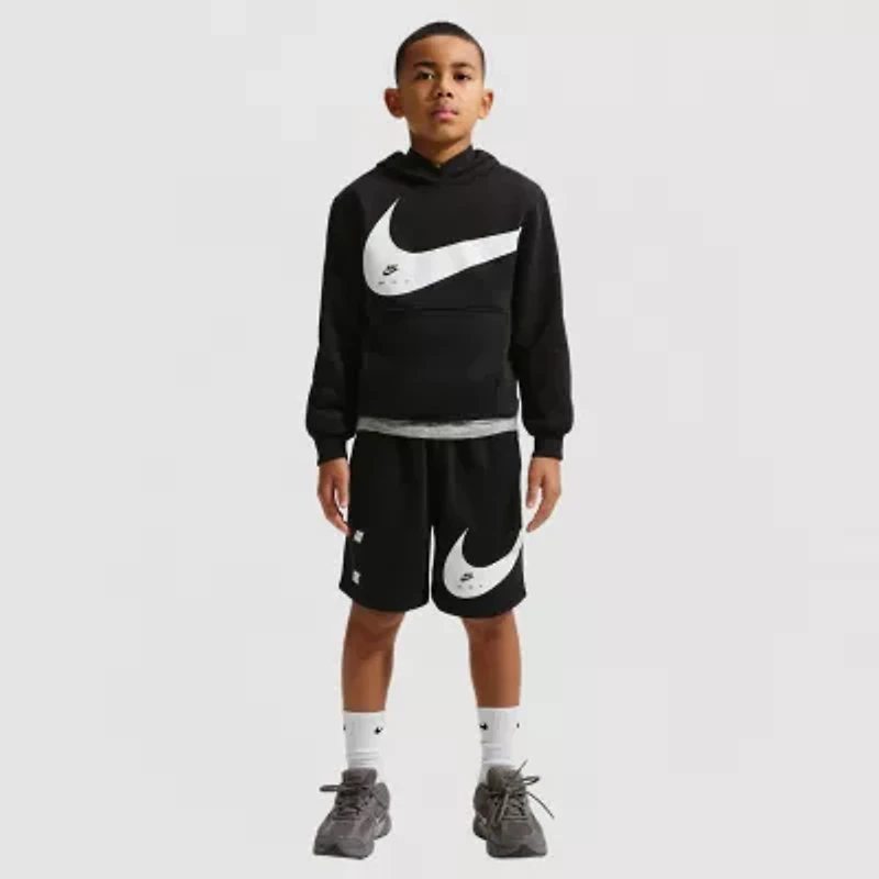 Nike Club Big Kid Unisex Long Sleeve Fleece Active Hoodie
