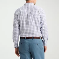 Dockers Stain Defender Mens Long Sleeve Regular Fit Wrinkle Free Button-Down Shirt