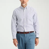 Dockers Stain Defender Mens Long Sleeve Regular Fit Wrinkle Free Button-Down Shirt