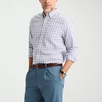 Dockers Stain Defender Mens Long Sleeve Regular Fit Wrinkle Free Button-Down Shirt